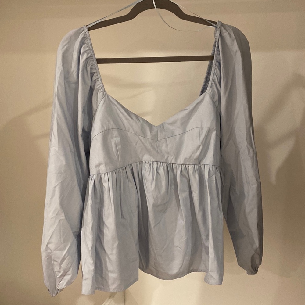 Poplin Babydoll Blouse